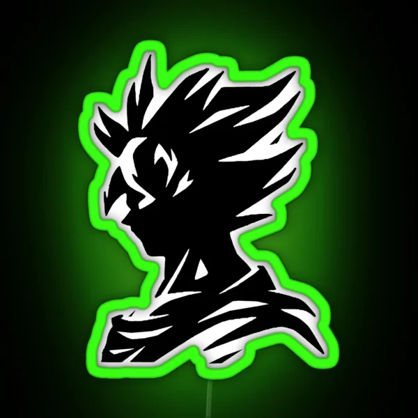 Goku Silhouette RGB Neon Sign