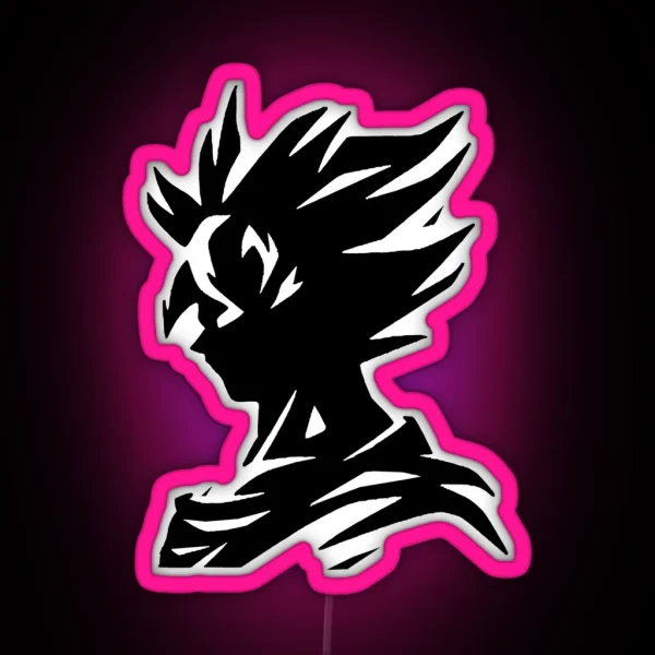Goku Silhouette RGB Neon Sign