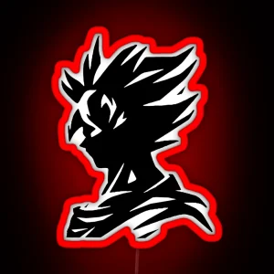 Goku Silhouette RGB Neon Sign