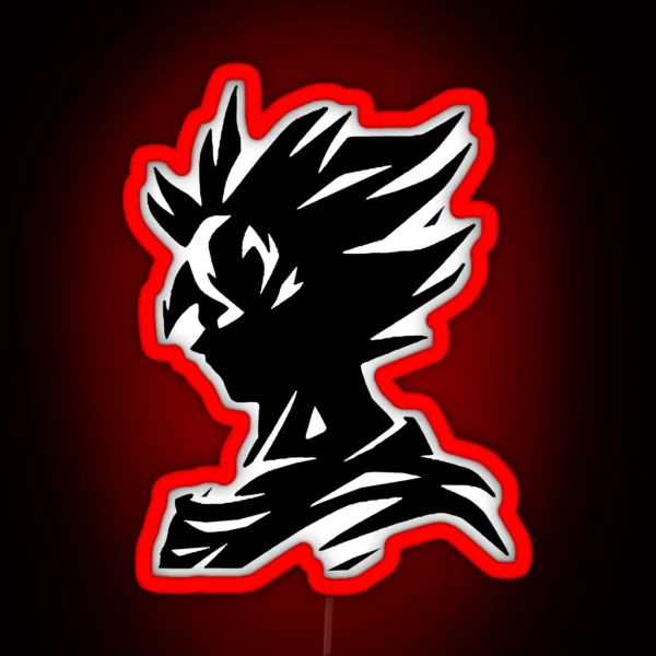 Goku Silhouette RGB Neon Sign