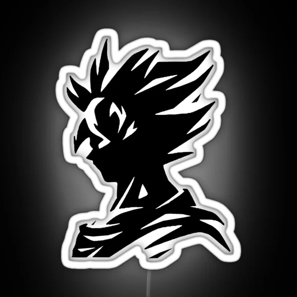 Goku Silhouette RGB Neon Sign