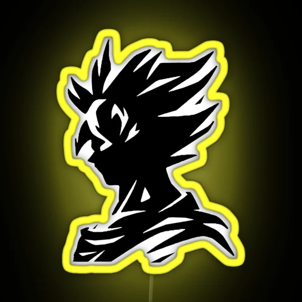 Goku Silhouette RGB Neon Sign