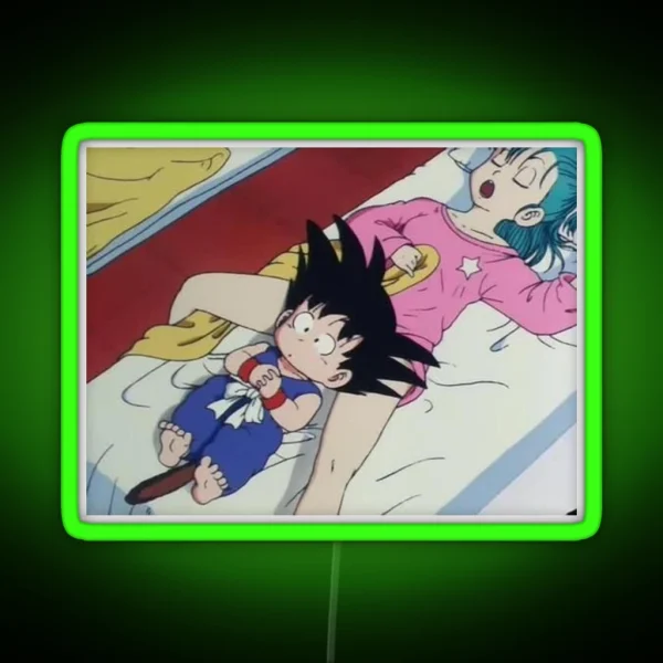 Goku Sleeping On Bulma RGB Neon Sign