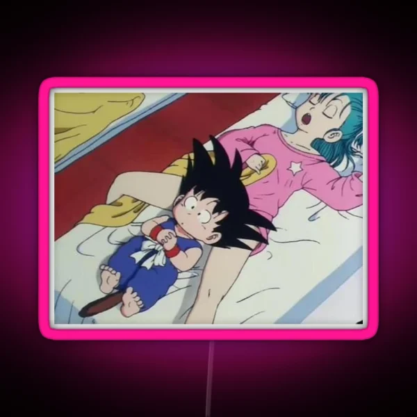 Goku Sleeping On Bulma RGB Neon Sign