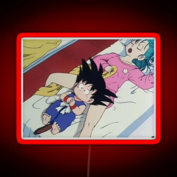 Goku Sleeping On Bulma RGB Neon Sign