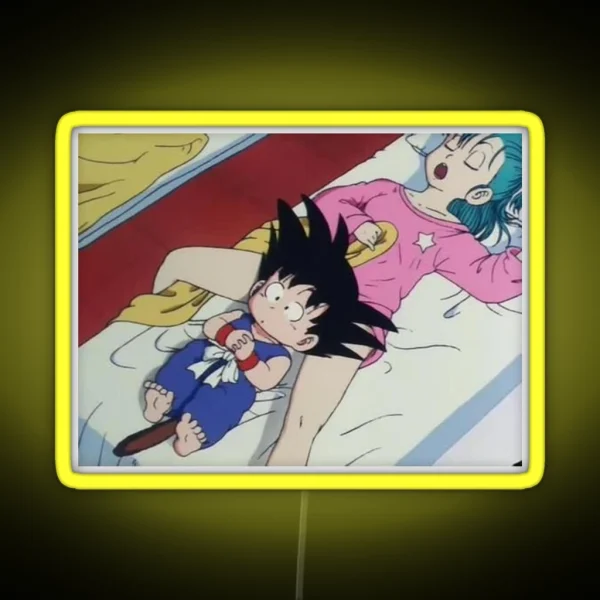 Goku Sleeping On Bulma RGB Neon Sign