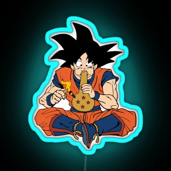 Goku Smoking Dragon Ball Z RGB Neon Sign