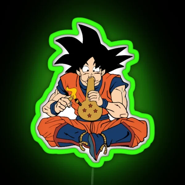 Goku Smoking Dragon Ball Z RGB Neon Sign