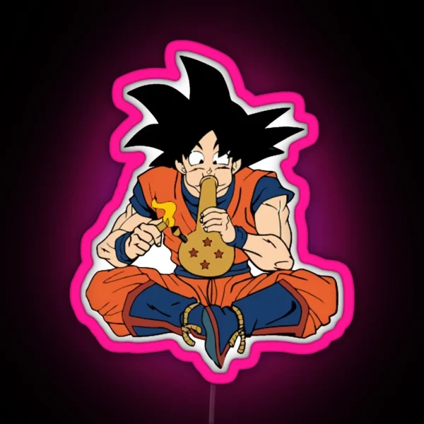Goku Smoking Dragon Ball Z RGB Neon Sign