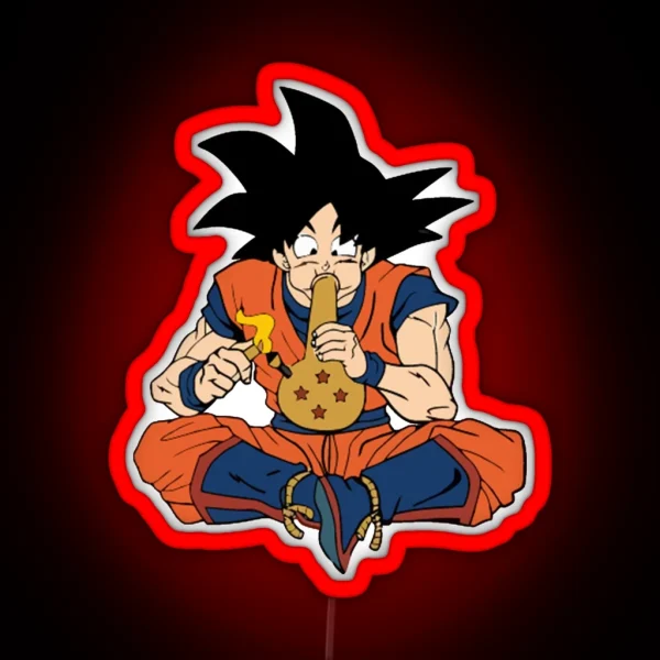 Goku Smoking Dragon Ball Z RGB Neon Sign