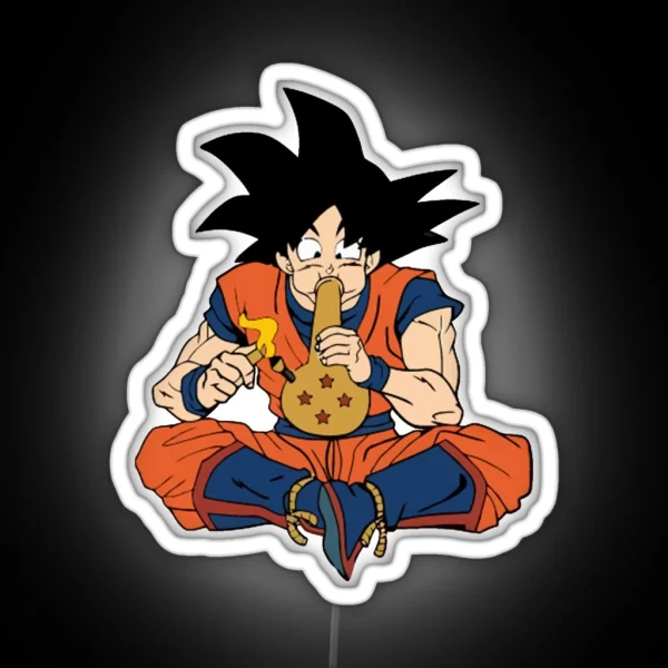 Goku Smoking Dragon Ball Z RGB Neon Sign