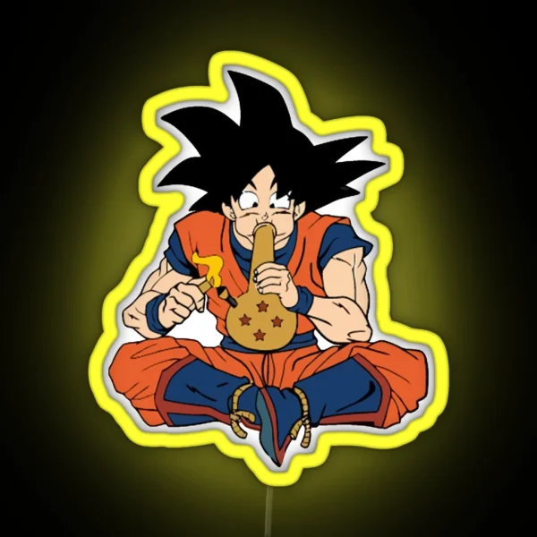 Goku Smoking Dragon Ball Z RGB Neon Sign