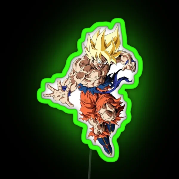 Goku SSJ1 RGB Neon Sign