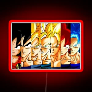 Goku Transformation Dragon Ball Z RGB Neon Sign