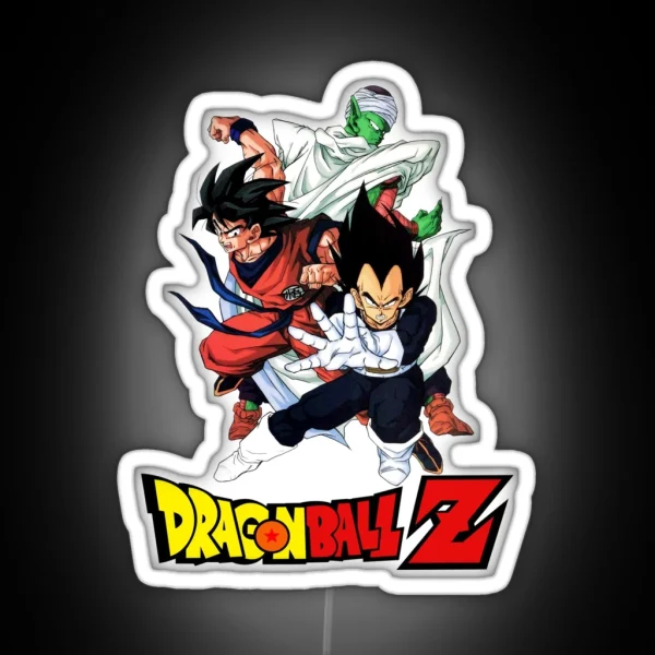 Goku Vegeta And Piccolo Vintage Dragon Ball Z RGB Neon Sign