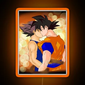Goku Vegeta Kiss RGB Neon Sign