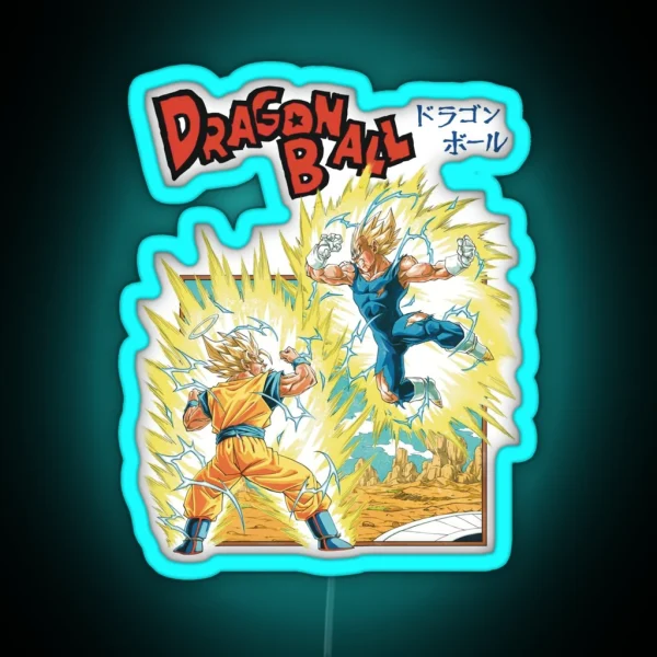 Goku Vs Majin Vegeta RGB Neon Sign