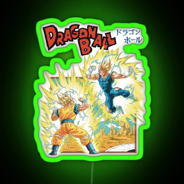 Goku Vs Majin Vegeta RGB Neon Sign