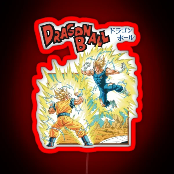 Goku Vs Majin Vegeta RGB Neon Sign