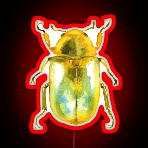 Gold Beetle RGB Neon Sign