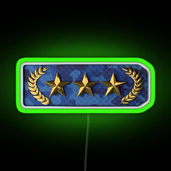 Gold Nova 3 Rank Counter Strike RGB Neon Sign
