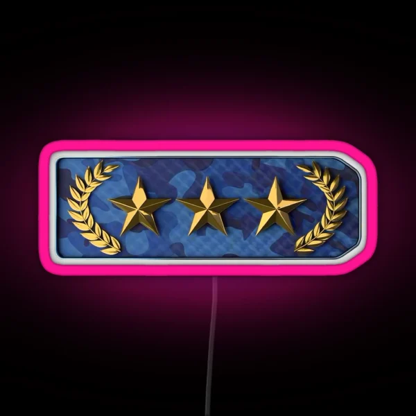Gold Nova 3 Rank Counter Strike RGB Neon Sign
