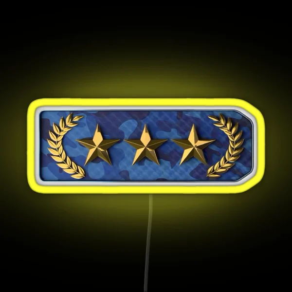 Gold Nova 3 Rank Counter Strike RGB Neon Sign