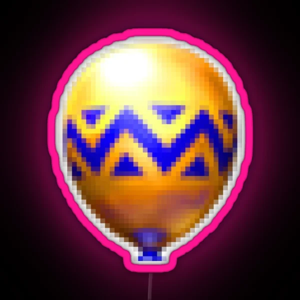 Golden Balloon Sprite RGB Neon Sign