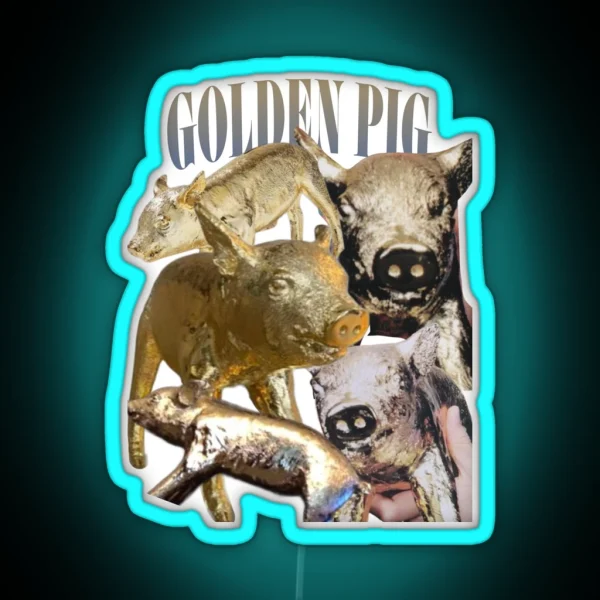 Golden Pig Hozier RGB Neon Sign