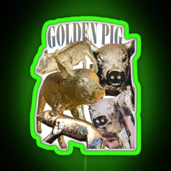 Golden Pig Hozier RGB Neon Sign