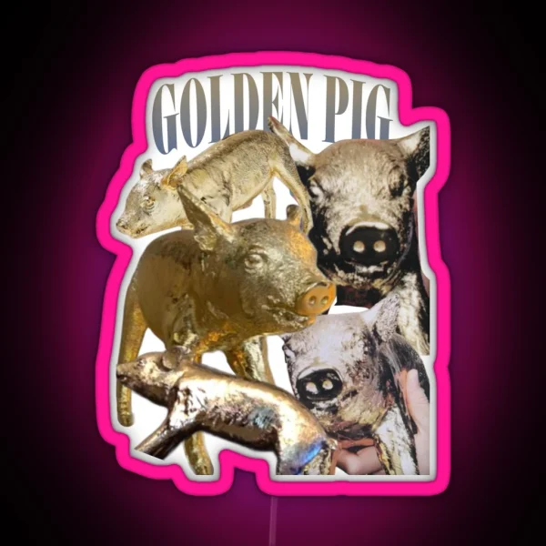 Golden Pig Hozier RGB Neon Sign