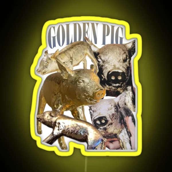 Golden Pig Hozier RGB Neon Sign