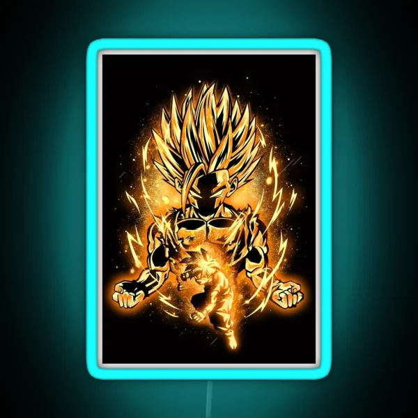Golden Saiyan Gohan RGB Neon Sign