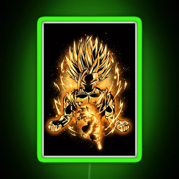 Golden Saiyan Gohan RGB Neon Sign