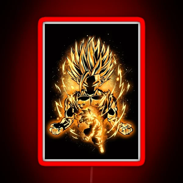 Golden Saiyan Gohan RGB Neon Sign