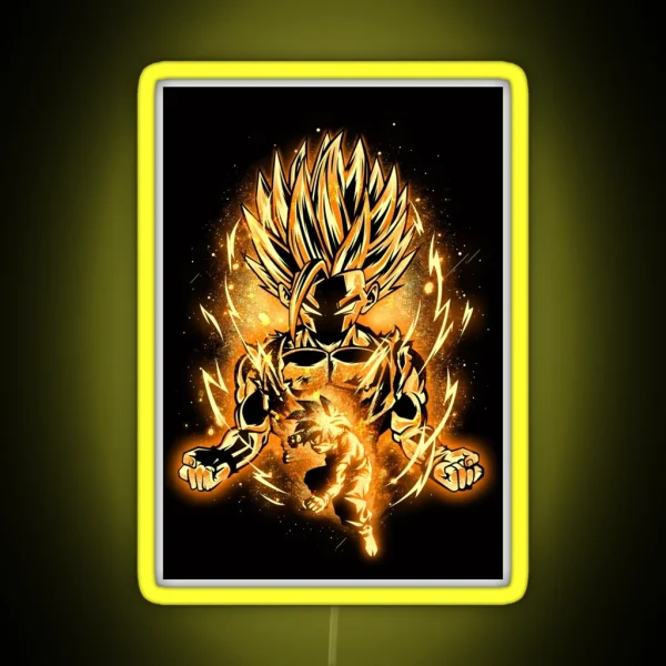 Golden Saiyan Gohan RGB Neon Sign