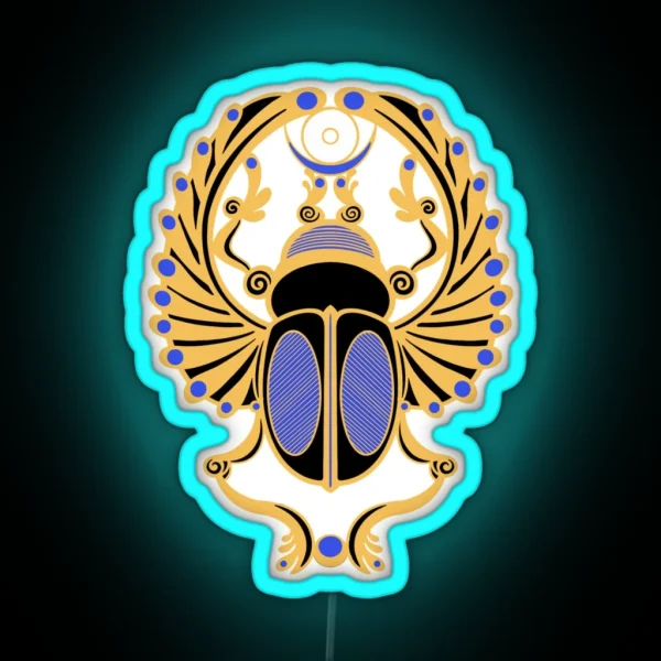 Golden Scarab RGB Neon Sign