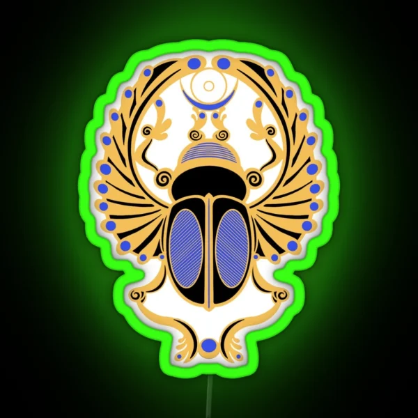Golden Scarab RGB Neon Sign