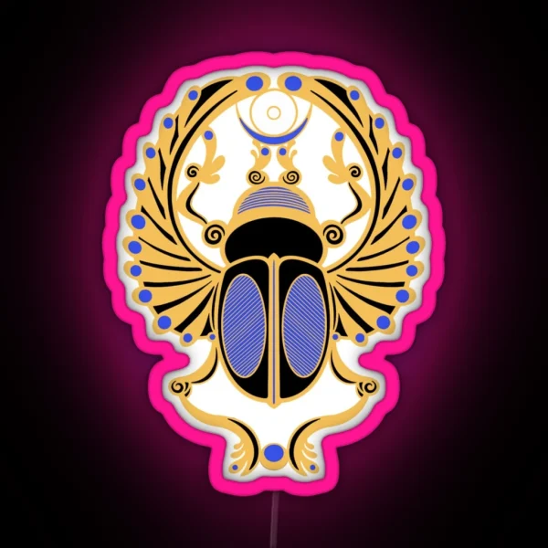 Golden Scarab RGB Neon Sign