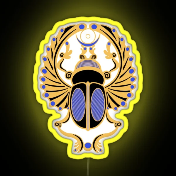 Golden Scarab RGB Neon Sign