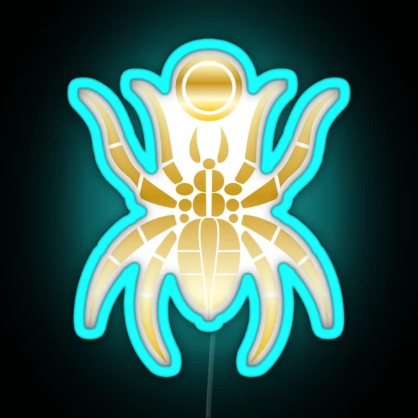 Golden Sun Spider RGB Neon Sign