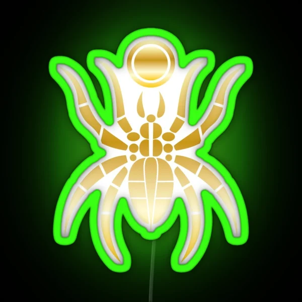 Golden Sun Spider RGB Neon Sign