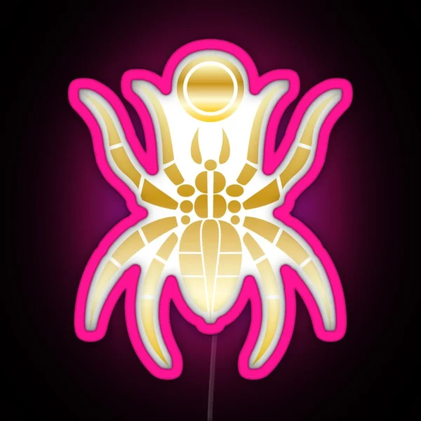 Golden Sun Spider RGB Neon Sign