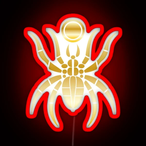 Golden Sun Spider RGB Neon Sign