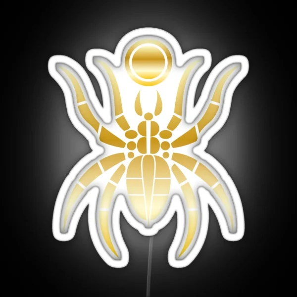 Golden Sun Spider RGB Neon Sign