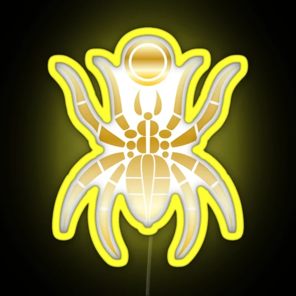 Golden Sun Spider RGB Neon Sign