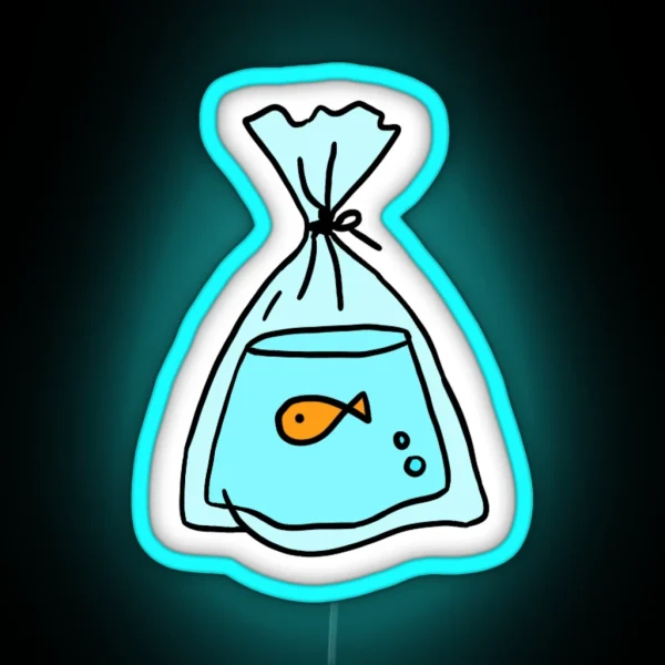 Goldfish In A Bag RGB Neon Sign
