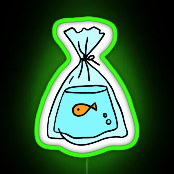 Goldfish In A Bag RGB Neon Sign