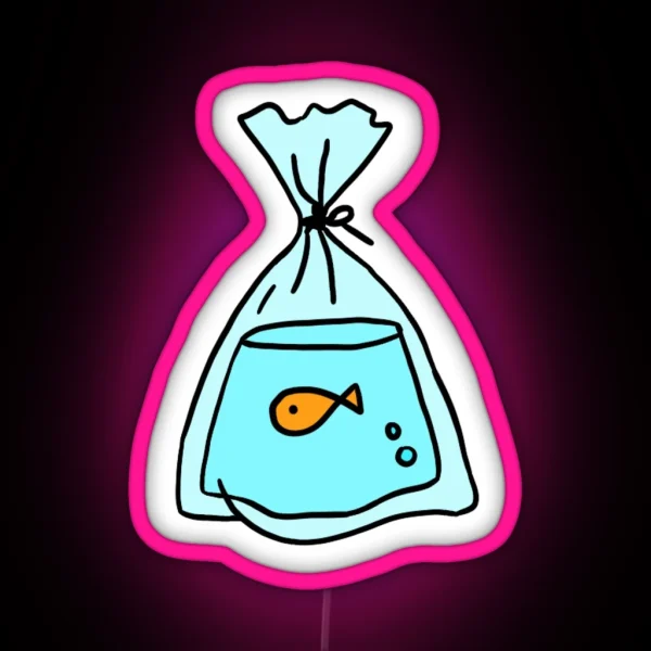 Goldfish In A Bag RGB Neon Sign