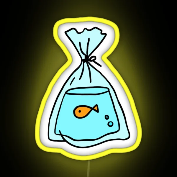 Goldfish In A Bag RGB Neon Sign